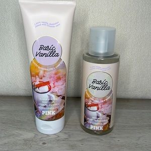 PINK Basic Vanilla Body Mist and Lotion set